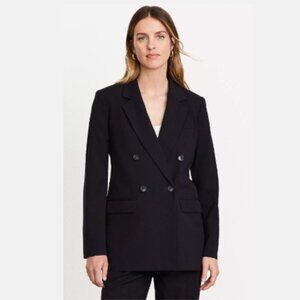 NWT 80's Style Double-Breasted Blazer Black Sz L